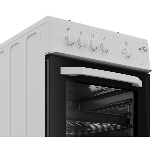 Zenith ZE501W 50cm Gas Single Oven with Gas Hob - White_zoom