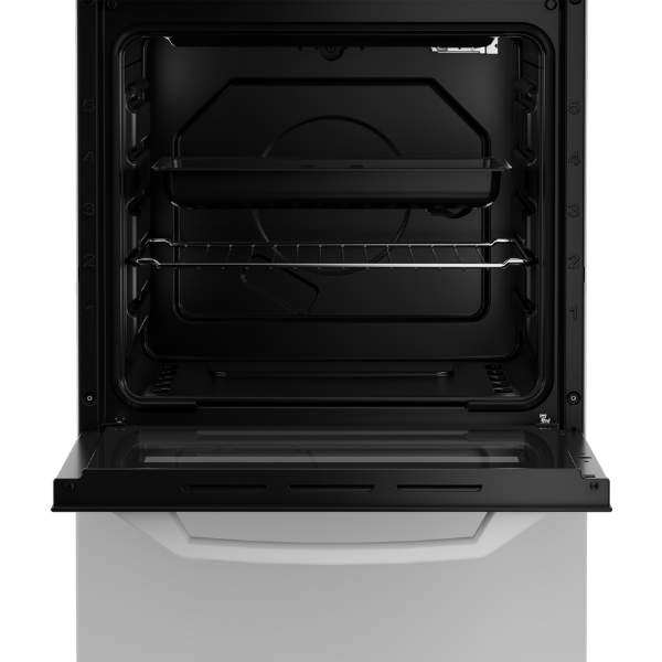 Zenith ZE501W 50cm Gas Single Oven with Gas Hob - White_open