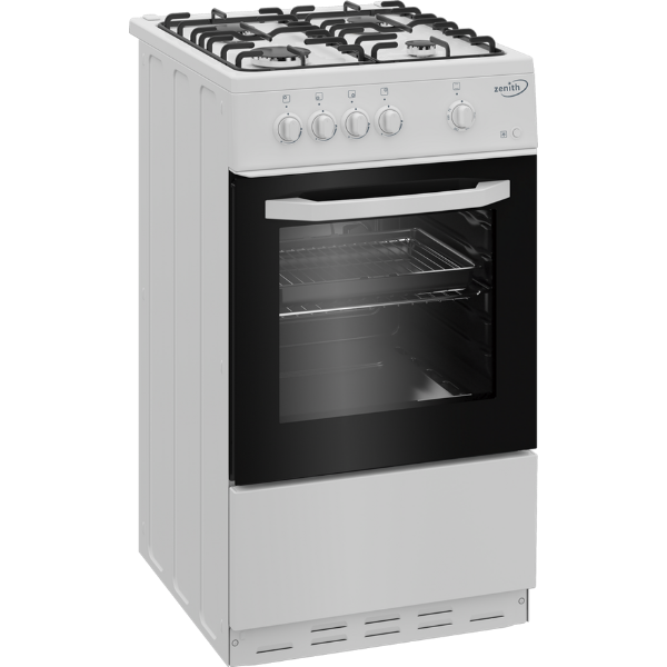 Zenith ZE501W 50cm Gas Single Oven with Gas Hob - White_side