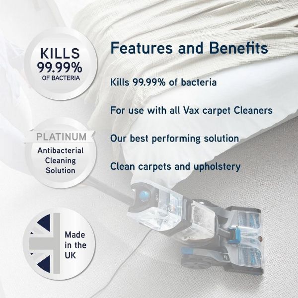 VAX 1-1-143048 Platinum Antibacterial Carpet Cleaning Solution 5pk_benefit