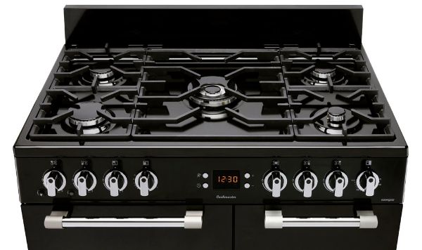 Picture of Leisure CK90G232K Cookmaster 90cm Gas Range Cooker with Two Ovens in Black