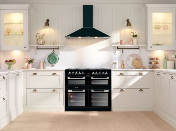 Picture of Leisure CS100F520K Cuisinemaster 100cm Dual Fuel Range Cooker with Three Ovens in Black