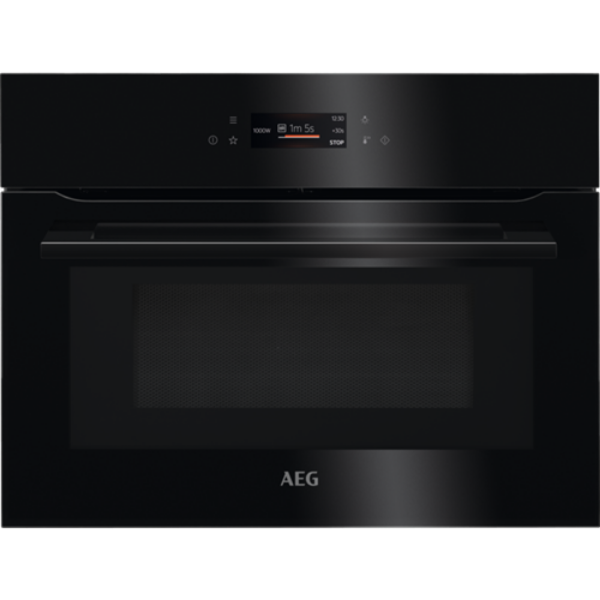 Picture of AEG KMK768080B 59.5cm Built In Combination Microwave Compact Oven in Black - Ex Display