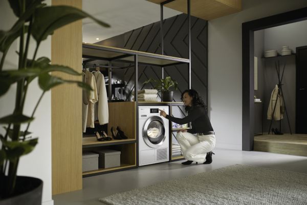 Miele TCR780WP 9kg Heat Pump Tumble Dryer with SteamFinish, SilenceDrum and M Touch_room view