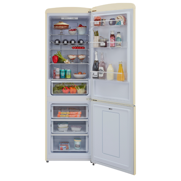 Picture of CDA Florence Barley Retro 60cm Freestanding Frost Free 60/40 Fridge Freezer