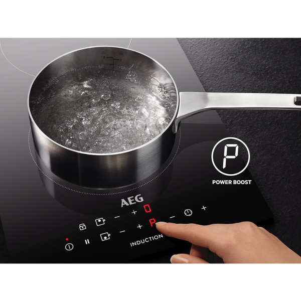AEG IKB84401FB 80cm Induction Hob_pan on hob
