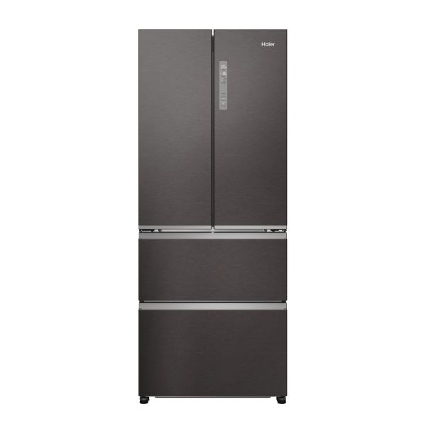 Haier HFR3718ENMD 70cm 60/40 Total No Frost Fridge Freezer - Dark Inox_front