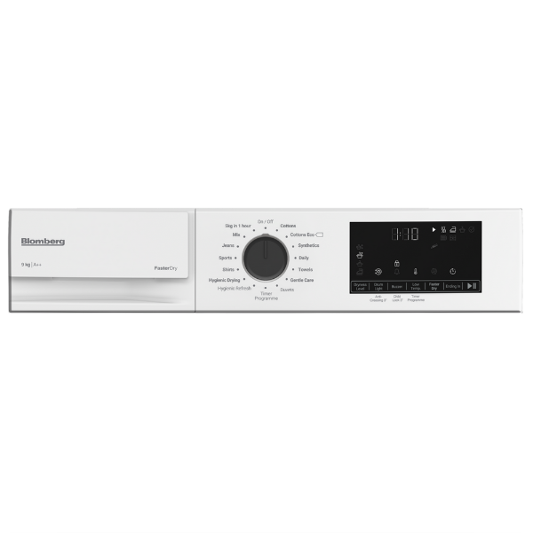 Blomberg LTAH39420W 9kg Heat Pump Tumble Dryer - White_control panel