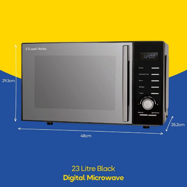 Russell Hobbs RHM2348B 23 Litres Solo Microwave - Black_dimensions