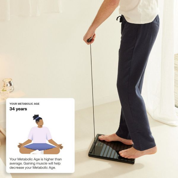 WITHINGS WBS08 Body Scan Smart Scale - Black_metabolic age