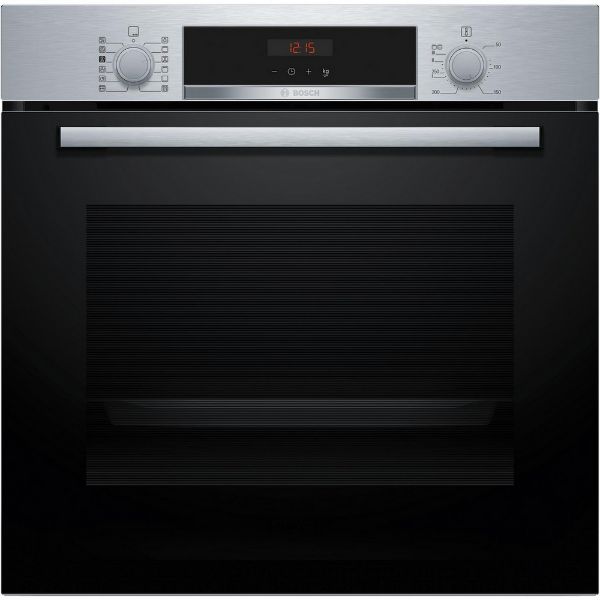 Bosch HQA574BS3B 59.4cm Built In Electric Single Oven - Stainless Steel_front