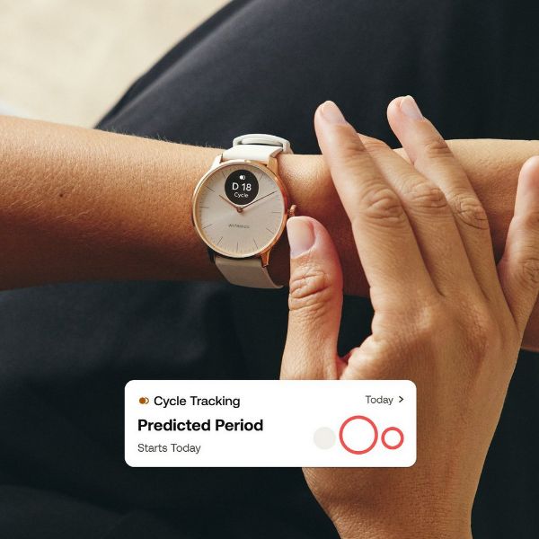 WITHINGS HWA111 Scanwatch Light - Rose Gold White_cycle tracking