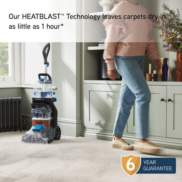 Vax CDCW-SSXS SpinScrub Power Carpet Washer - Grey & Tiger Blue_heatblast technology