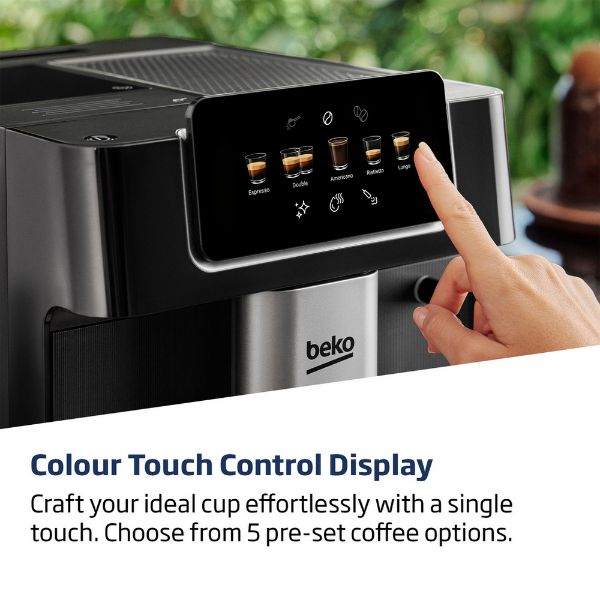 Beko CEG7302B Bean To Cup Fully Automatic Espresso Machine - Black_colour touch control