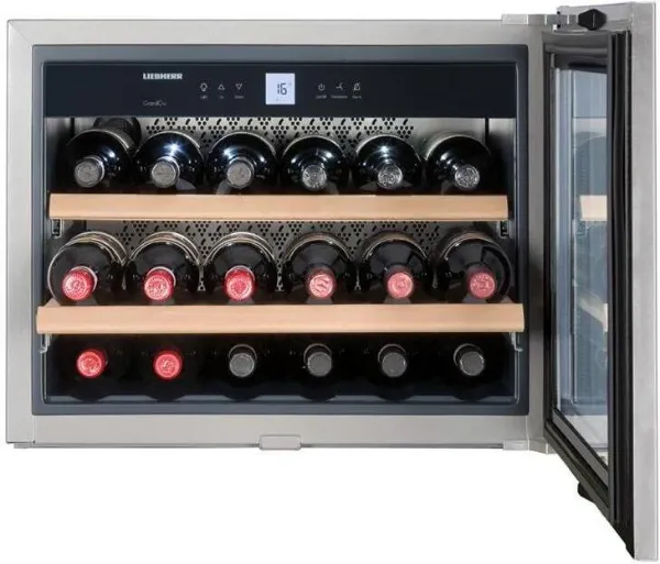 WKEes 553 GrandCru Built-in wine storage fridge open