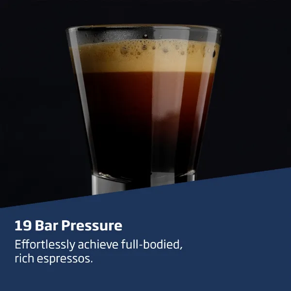 Beko CEG7304X Bean to Cup Fully Automatic Espresso Machine with Integrated Milk Jug - Silver_19 bar pressure