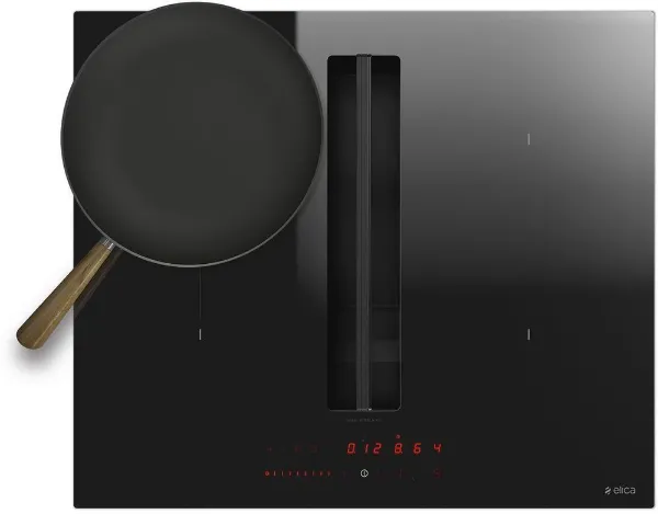 Elica NT-FIT-60 NikolaTesla FIT 60cm Induction Hob with Integrated Extraction_pan on hob