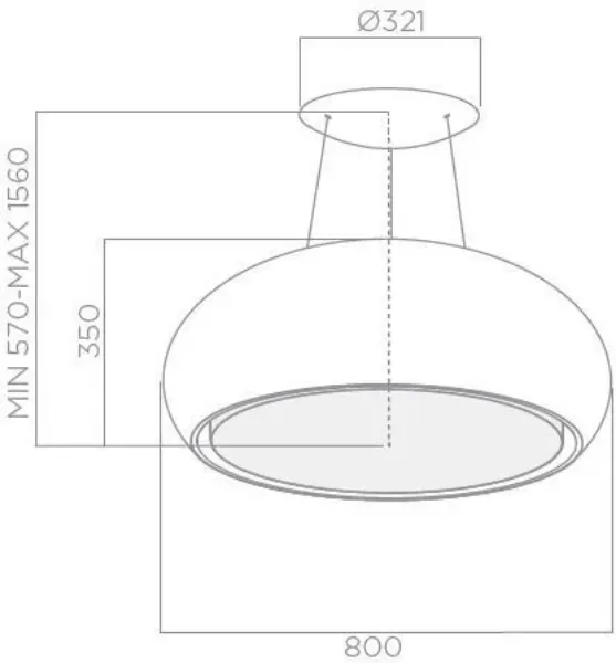 Elica PEARL-WH Pearl 80cm Pearlescent White Cooker Hood_dimensions