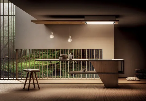 Elica LULL-AT-NAT-RC Lullaby 90cm Cooker Hood in Natural Wood - Recirculating_room view