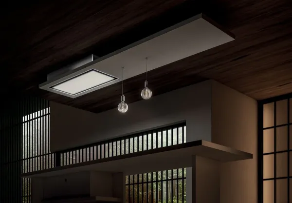 Elica LULL-AT-WW-RC Lullaby 90cm Cooker Hood in White Wood - Recirculating_room view