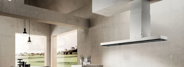 Elica HAIKU-ISL-120-WH Haiku Island 120cm Cooker Hood in White_room view