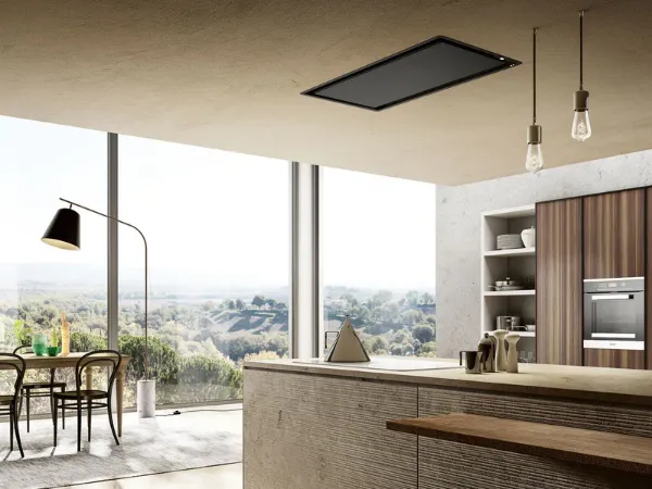 Elica ILLUS-PLS-30-BK Illusion Plus 30cm Cooker Hood in Black_kitchen view