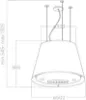 Elica EASY-UX-WH 50cm Wide Ceiling Mounted Hood in White_dimensions