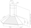 Elica ACUTA Acuta 100cm x 100cm Stainless Steel Corner Cooker Hood_dimensions