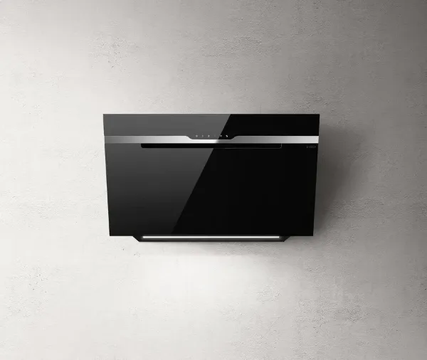 Elica MAJ-ND-BLK-90 Majestic 90cm Angled Cooker Hood in Black - No Drip_main