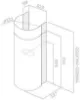 Elica STONE 32cm Canopy Hood in White_dimensions