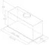 Elica LANE-60-WH 60cm Chimney Cooker Hood in White_dimensions