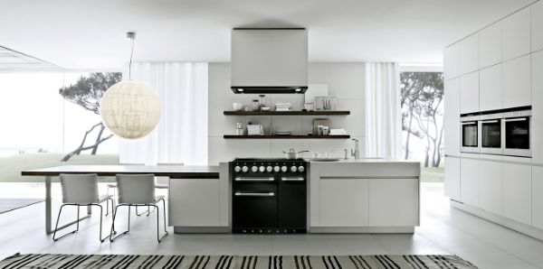 Mercury MCY1000EISD 97290 1000 Induction Range Cooker in  Snowdrop with Chrome Trim_kitchen view
