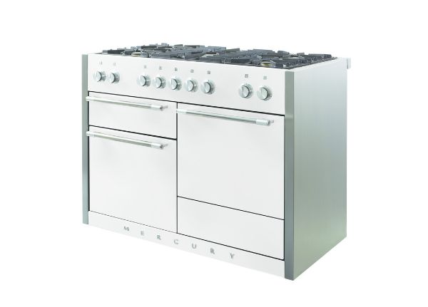 Mercury MCY1200DFSD 92990 1200 Dual Fuel Range Cooker in Snowdrop with Chrome Trim_side