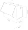 Elica INT-LED-SP Integrata 60cm Wide Integrated Hood in Grey_dimensions