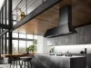 Elica IKONA-MAXXI-BLK Ikona Maxxi Pure 120cm Ceiling Hood and Air Purifier in Black_room view