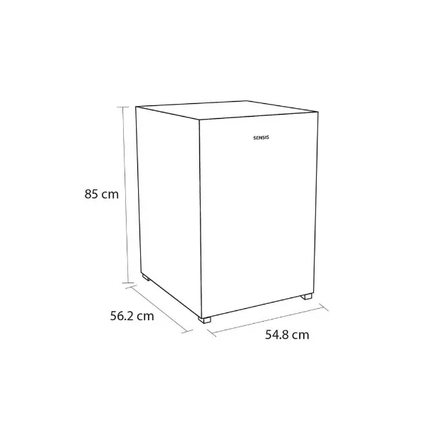 Sensis RFUCF01Z54EW 54.8cm Undercounter Freezer - White _dimensions