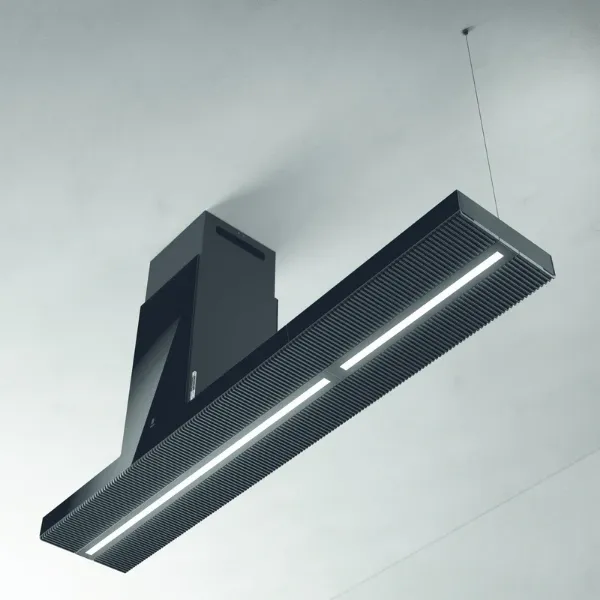 Elica HAIKU-ISL-180-BLK Haiku Island 180cm Wide Island Cooking Hood in Black_view from below
