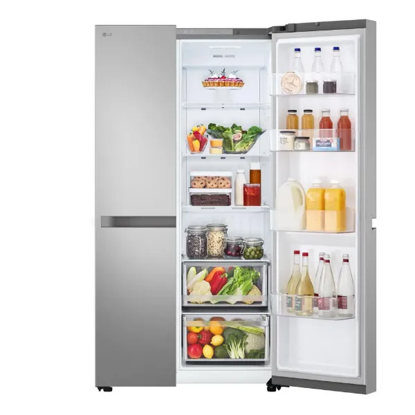 LG GSBC40PYPE 91.3cm 60/40 Frost Free American Fridge Freezer - Prime Silver_fridge interior full