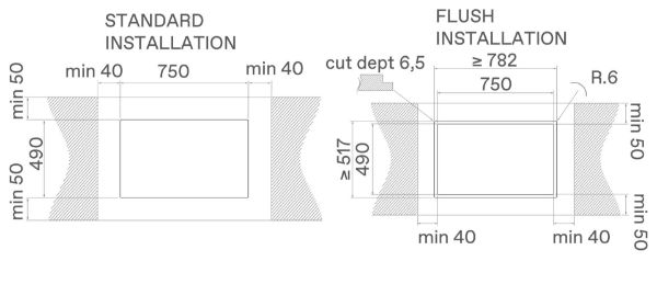 Elica NikolaTesla NT-ALPHA-B-80 78cm Induction Venting Hob in Black_installation
