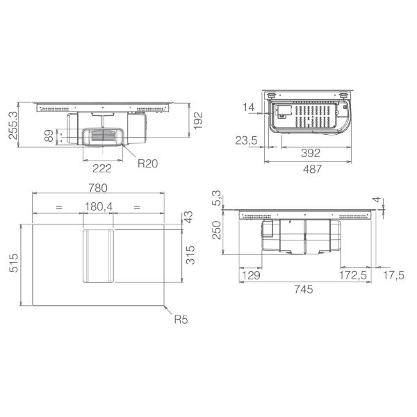 Elica NikolaTesla NT-ALPHA-B-80 78cm Induction Venting Hob in Black_installs