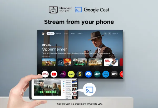 TCL 85P7K-UK 85" QLED Direct LED HDR Google TV_stream from your phone