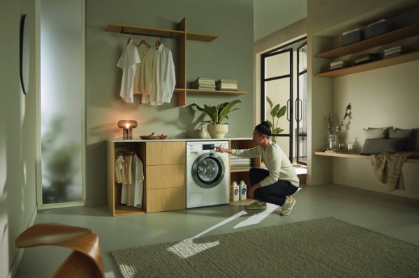 Miele WEK365 WCS 10kg 1400 Spin Freestanding Washing Machine with QuickPowerWash_in use