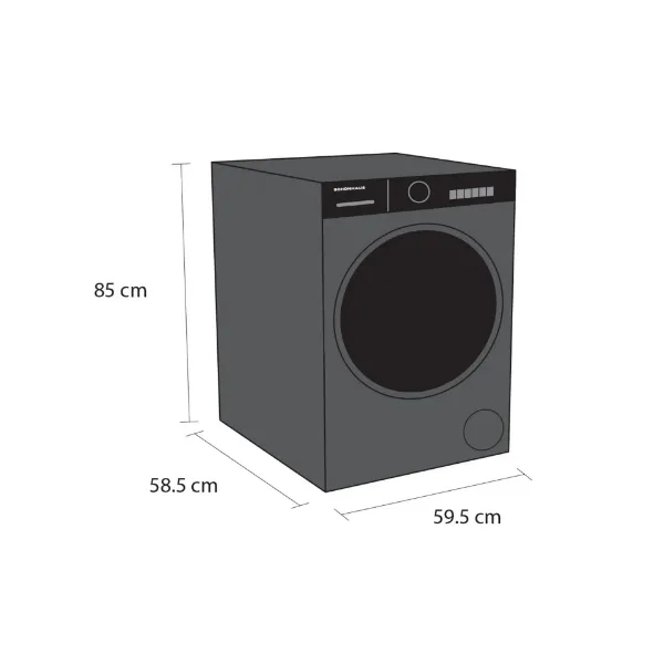Schonhaus WMSF01914AG 9kg 1400 Spin Washing Machine - Graphite_dimensions