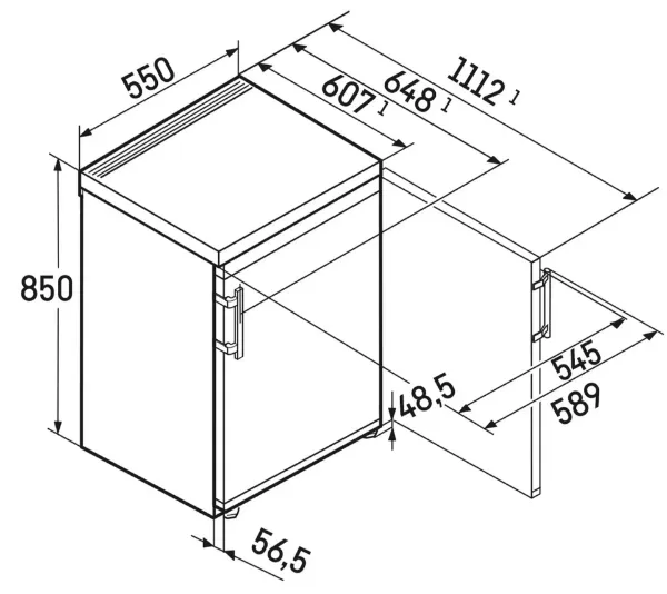 Liebherr TK14VE00 55cm Larder - White_dimensions