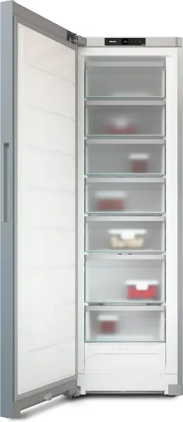 Miele FNS 4382 D Freestanding Freezer with NoFrost and SideOpen in Silver_interior with food