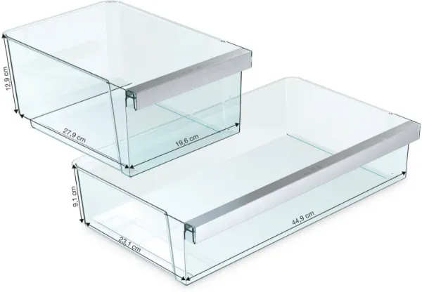 Miele KU 7015 D Built Under Fridge with LED Lighting and Split Door Shelves_drawers