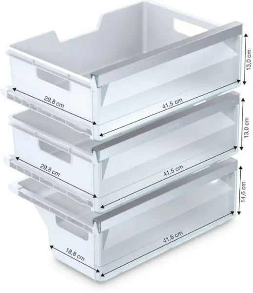 Miele FNUS 7040 D Integrated Compact Freezer with NoFrost, SoftClose and SuperFreeze_drawers