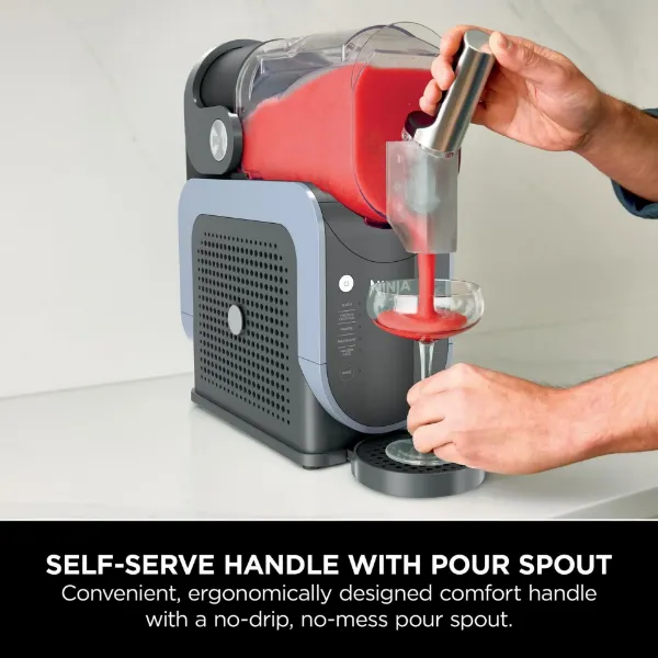 Ninja FS301UK SLUSHi Frozen Drink Maker - Arctic Blue, Grey_self-serve handle
