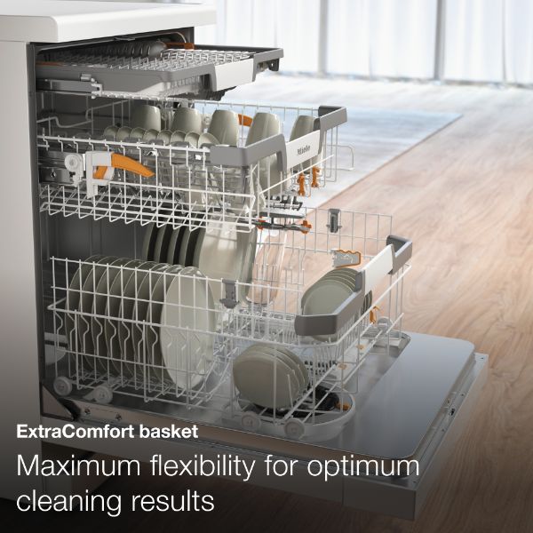 Miele G7650 SCVi Full Size Integrated Dishwasher with AutoDos and PowerDisk_extracomfort bakset