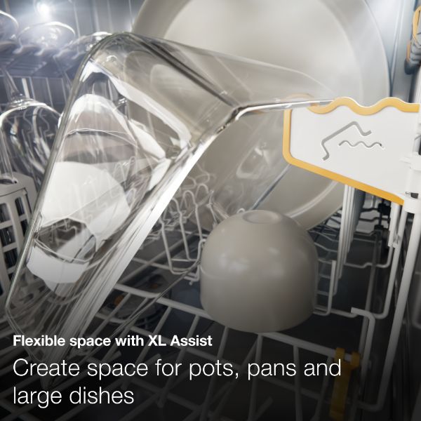 Miele G7185 SCVi XXL Full Size XXL Integrated Dishwasher with AutoDos in Stainless Steel_xl assist